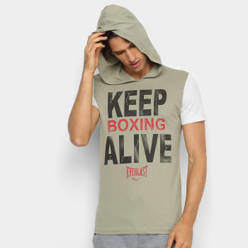 Camiseta Everlast Boxing C/ Capuz - Musgo