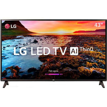 Smart TV LED LG 43" 43LK5750 Full HD com Conversor Digital 2 HDMI 1 USB Wi-Fi Thinq Ai Webos 4.0 60Hz - Preta