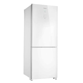 Geladeira/Refrigerador Panasonic Frost Free 2 Portas NR-BB53 425 litros Tecnologia Inverter Glass Branco