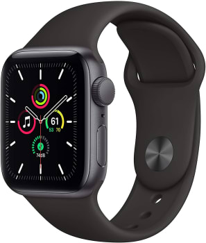 Novo Apple Watch SE - GPS, 40 mm - Caixa de Alumínio Cinza Espacial com Pulseira Esportiva Preta