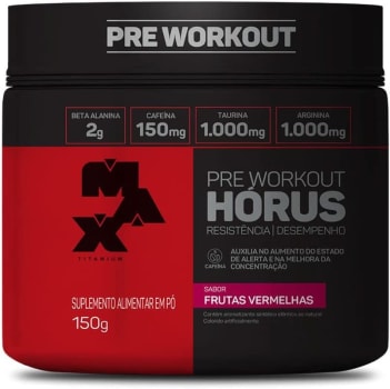 Suplemento Alimentar Pré Treino Horus Frutas Vermelhas 150g - Max Titanium