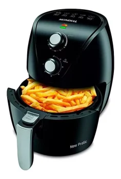 Fritadeira Elétrica AF-31 Sem Óleo Com Tecnologia De Circulação De Ar Quente 3,5L Cor Preto Mondial 127V