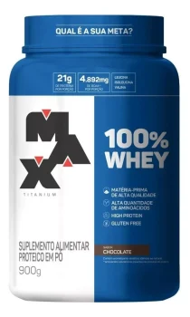 100% Whey Protein Concentrado 900g Sabor Chocolate