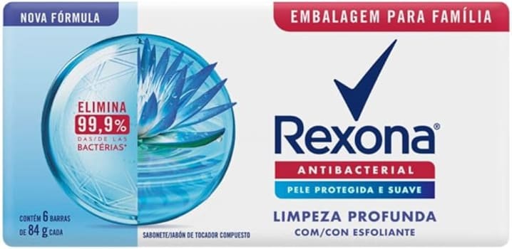 Rexona Sabonete em Barra Limpeza Profunda 84 G, 6 Barras