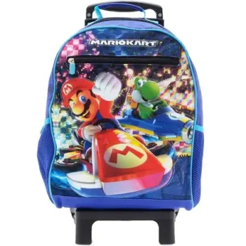 Mala Escolar G com Rodinhas Nintendo Super Mario, 11525, DMW Bags