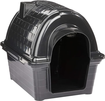 Furacão Pet Iglu Casinha de Plástico para Cães, Preto, 2