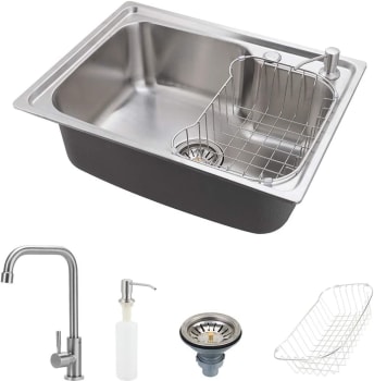 Kit Cuba Para Cozinha Com Acessórios, Aço Inox, Matis E Torneira, Aço Inox 304, Tinguá, Prata