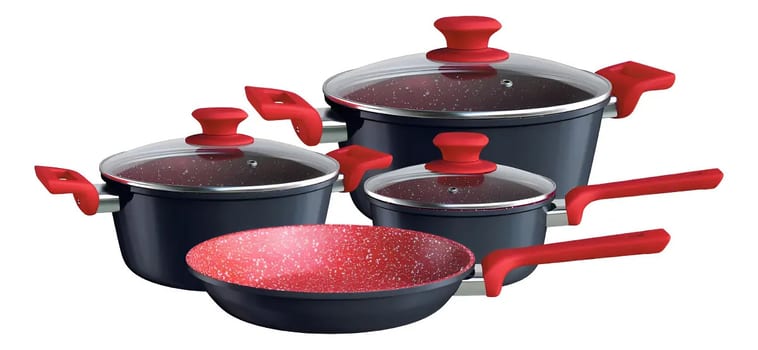 Conjunto de Panelas Euro Home Colorstone Antiaderente 4 Peças