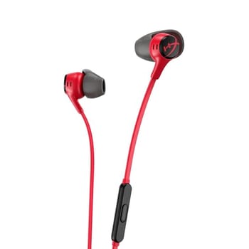 Fones de Ouvido com Microfone Gamer HyperX Cloud Earbuds II - Otimizado para Jogos de Celular, Inclui 4 tamanhos de pontas auriculares, Plugue de 90