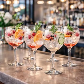 Taça Gin 600ml Jogo 6 Taças Gin Tônica Vidro Drink Coquetel Grande Bar Carinho Na Barriga