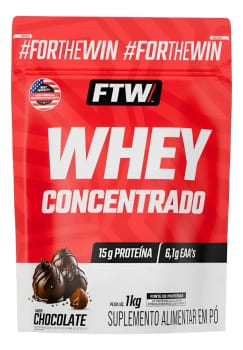 Whey Protein Concentrado 1kg Sabor Chocolate - Ftw