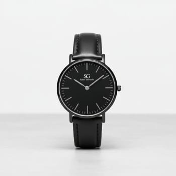 Relógio Masculino Saint Germain Murray Full Black de Couro Sintético Preto
