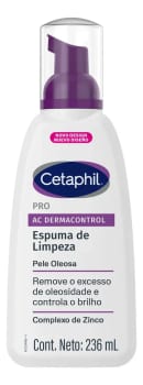 Cetaphil Pro AC Dermacontrol Espuma de Limpeza Facial para Pele Oleosa 236ml