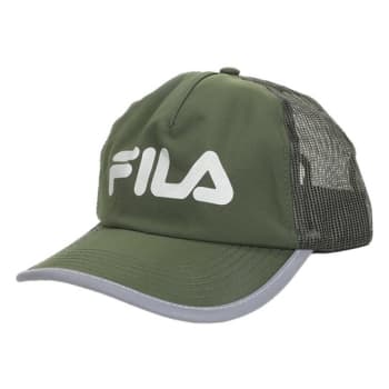 Boné Fila Trucker Aba Curva Strapback Performance - Verde escuro