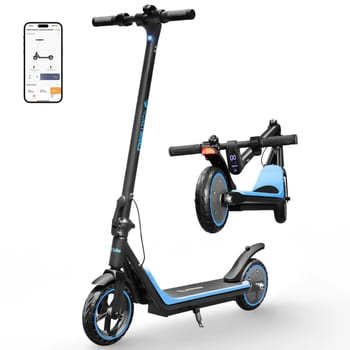 Patinete Elétrico HONEYWHALE M1 LITE Preto-Azul para Adulto com Bluetooth e Pneus Sólidos de 8.5"