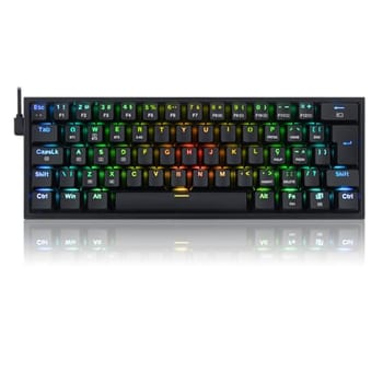 Teclado Mecanico Gamer Redragon Pro RGB Preto Switch Marrom - K616-RGB-B