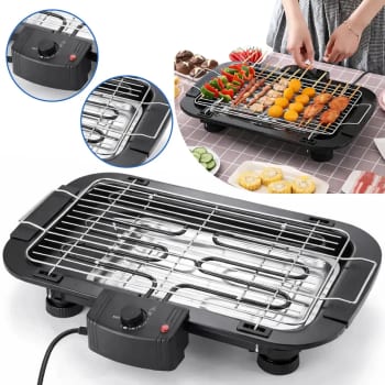 Churrasqueira Elétrica Grande Steak Grill Para Apartamento 220v Sem Fumaça Preto - Aero Home
