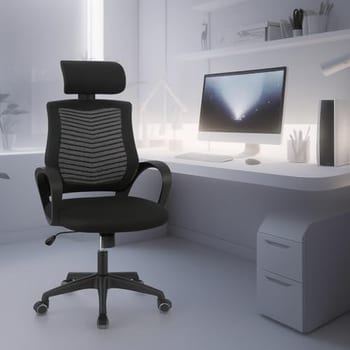 Cadeira de Escritório Ergonômica Diretor Com Apoio de Cabeça
