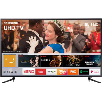 Smart TV LED 58" Samsung 58mu6120 Ultra HD 4K com Conversor Digital Integrado 3 HDMI 2 USB Wi-Fi  Smart Tizen, Espelhamento de Tela (Cód. 132710709)