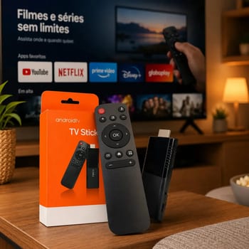 Tv Stick 4k Android Chromecast Smart Hdmi Wifi Ao Vivo Preto Padrão