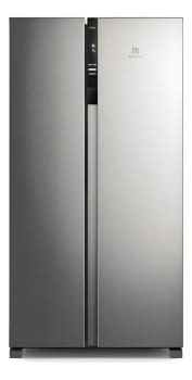 Geladeira Electrolux IS4S Frost Free Inverter 435L Side by Side cor Inox Look