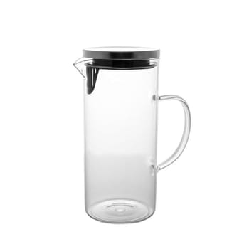 Mimo Style Jarra de Vidro Borossilicato Com Alça e Tampa Hermética Removível em Silicone e Aço Inoxidável, Capacidade 1,3 Litros, Resistente, Suporta