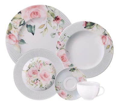 Aparelho De Jantar Tramontina Ornatta 20 Peças Branco