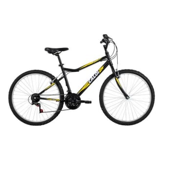 Bicicleta Aro 26 Caloi Aspen com 21 Marchas – Preto/Amarelo
