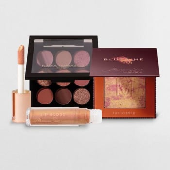 Kit Paleta de Sombras To Go Nude + Blush Sun Kissed + Brilho Labial Sunset (3 Produtos) - OCÉANE - Estojos e Paletas de Maquiagem - Magazine {{route.pmdStoreName}}