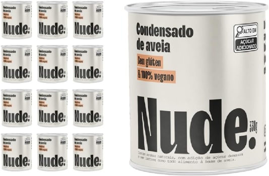 Pack Nude Leite Condensado De Aveia 330g - Caixa 12 Unidades