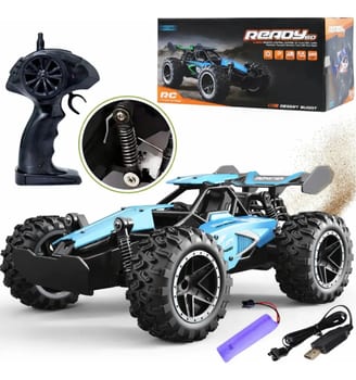 Carrinho Controle Remoto Recarregável Grande Off Road Cross Azul
