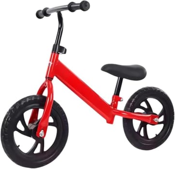 Bicicleta de Equilíbrio Infantil Sem Pedal Balance Bike +12 Meses Desenvolvimento Coordenação e Equilíbrio Certificado Inmetro (Vermelho)