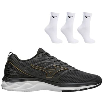 Kit Tênis Mizuno Space 3 Masculino + 3 Pares de Meia Mizuno Cano Médio