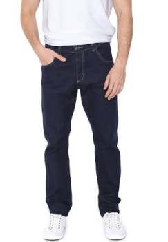 Calça Jeans Polo Wear Skinny Pesponto Azul