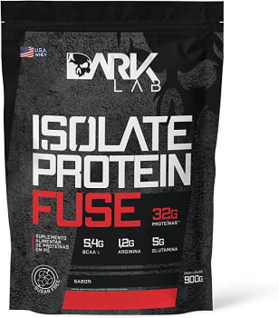 Whey Isolate Protein Fuse 900g Dark Lab| BCAAs | Whey Protein | Glutamina e Aminoácidos Essenciais | Ganho de Músculos | Ganho de Peso sem Gordura (Co