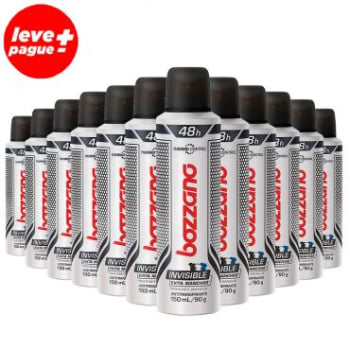 Leve Mais Pague Menos: 12 Desodorantes Aerosol Antitranspirante Bozzano Invisible 150ml