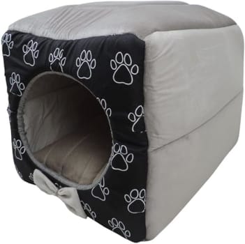 Cama Iglu e Toca Para Cachorro Luxo Preto Vime G