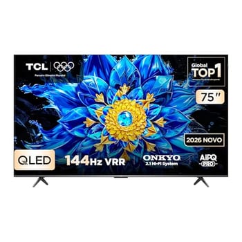 Smart TV TCL 75 Polegadas QLED 4K P8L WiFi Bluetooth Google TV HDR10+ 144 Hz VRR 75P8L