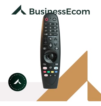 Controle Remoto Universal BusinessEcom para Smart TV LG, Com Comando de Voz e Atalhos Netflix Prime Video