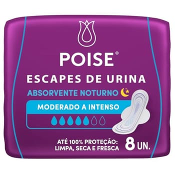 Absorvente para Escapes de Urina Poise Noturno Moderado 8un
