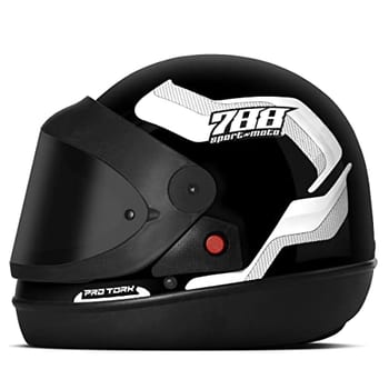 Capacete Fechado Automático Pro Tork Sport Moto 788 Viseira Fumê Branco 58