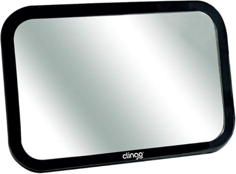 Espelho Retrovisor Clingo Retangular Square Para Auto Preto Tamanho Único