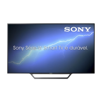 Smart TV LED 48" Sony KDL48W655D Full HD 2 USB 2 HDMI Preta com Conversor Digital Integrado