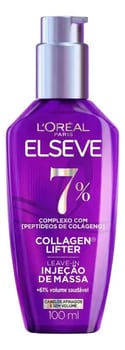 L'oréal Paris Elseve Collagen Lifter Leave-in Sérum Capilar Para Cabelos Finos Injeção de Massa com Peptídeos de Colágeno Aumenta o Volume em 61% e