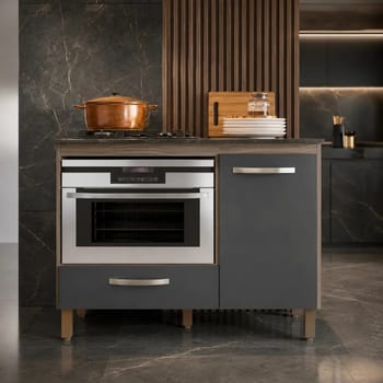 Balcão Para Cooktop 1 Porta 1 Gaveta Fit Eh