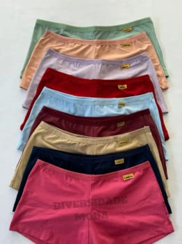 Kit 3 Calcinhas Box Shortinho Cueca Feminina Boxer Conforto