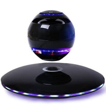 Speaker Bluetooth Flutuante Com Levitação Magnetica E Led Colorida