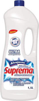 Alvejante sem Cloro 1.5L Branqueador/Roupas Brancas, Suprema