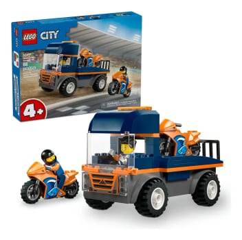 LEGO City Transportador de Motocicletas 60491; Brinquedo de caminhão, 2 motocicletas e 2 Minifiguras