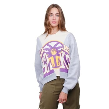 Ultra Game Moletom feminino padrão WNBA oficial super macio Showtime, cinza mesclado